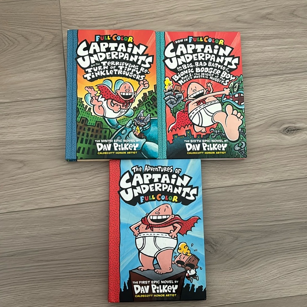 Set of 3 books: Captain Underpants